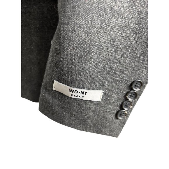WD.NY Black Mens Charcoal Blazer Jacket With Paisley Lining Size M - Picture 3 of 16